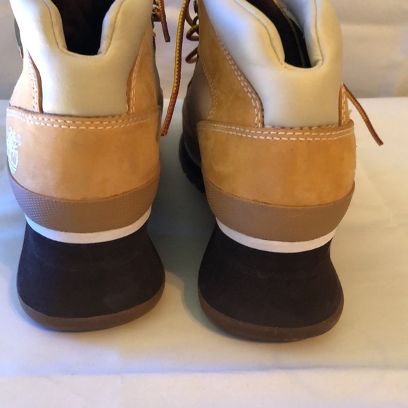 Timberland Womens Leather Fashion Wedge Boots Shoes Wheat Nubuck Size 7M - Picture 6 of 11